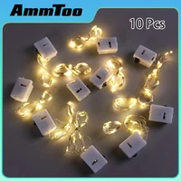 AmmToo 10 Pack Waterproof Mini Fairy Lights Copper With 3 Speed Modes for Christmas Decorations and Outdoor Use Battery Powered 1