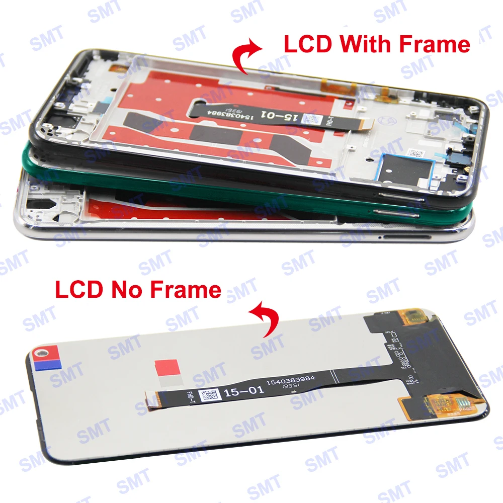 Super AMOLED Display For Huawei P40 Lite LCD Touch Screen Digitizer Assembly With Frame Display Replacement For Nova 6 SE LCD