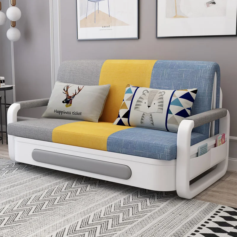 SofaBedDualPurposeFoldingLivingRoomMultifunctionalRetractable