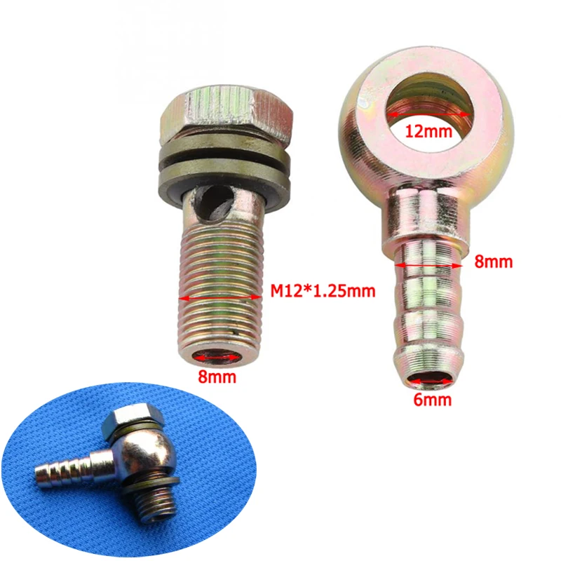 2pcs/Set Ball Head Adapter Motorcycle Oil Cooler Screw Oil Cooler Fittings M12x1.25mm Refit High quality Latest Durable New