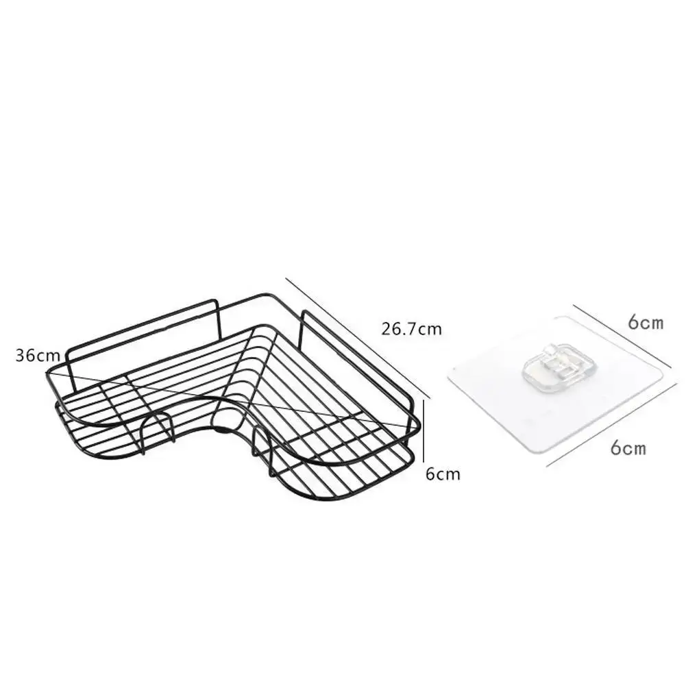 

Shower Wall Mount Storage Holder Bathroom Storage Shelf With Suction Cup No Drilling Kitchen Accessories Bathroom Storage
