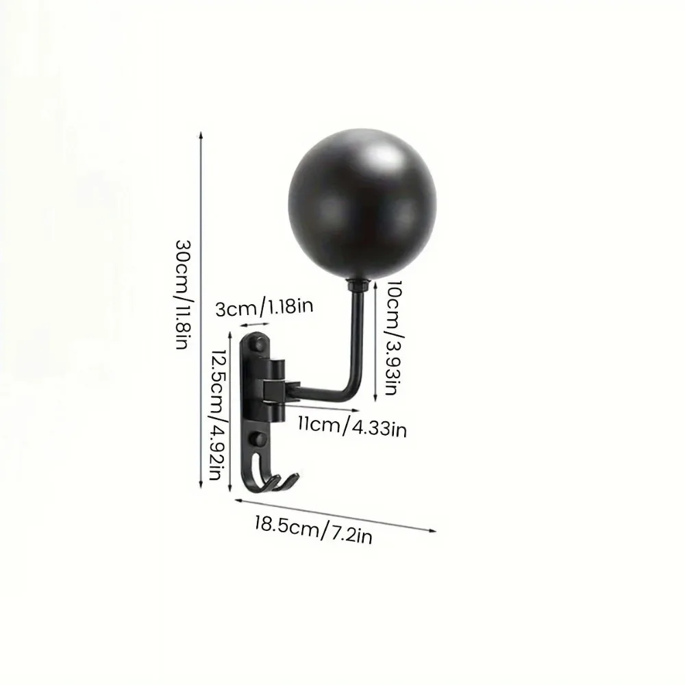 1PC Motorcycle Helmet Rack Wall Mount 180 Degree Rotation Metal Bike Helmet Holder Mount Bicycle Display Hanger Stand