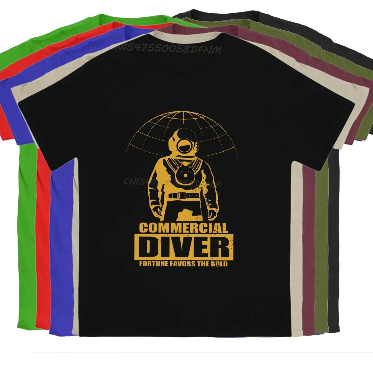 

Dive Scuba Diving Male T Shirt Commercial Diver Yellow Fashion Men T-shirts Harajuku Streetwear Oversized T-shirt Men Clothings