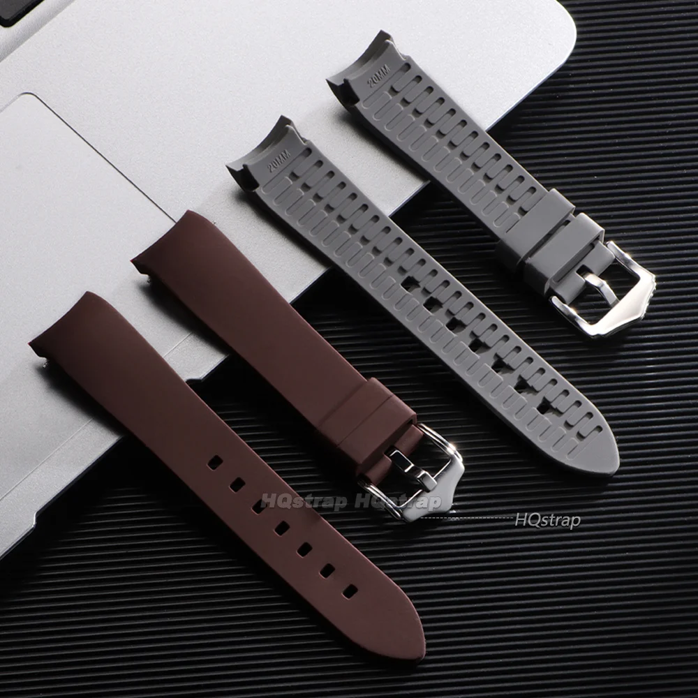 Universal Curved End Silicone Waterproof Sport Wristband - Soft, Comfortable Strap for All Genders