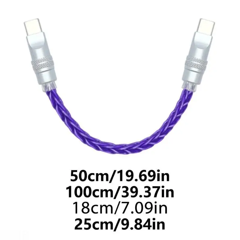 Fashionable Type C Braided Cable with Silver-Plated Copper for Fast Charging and Data Transfer