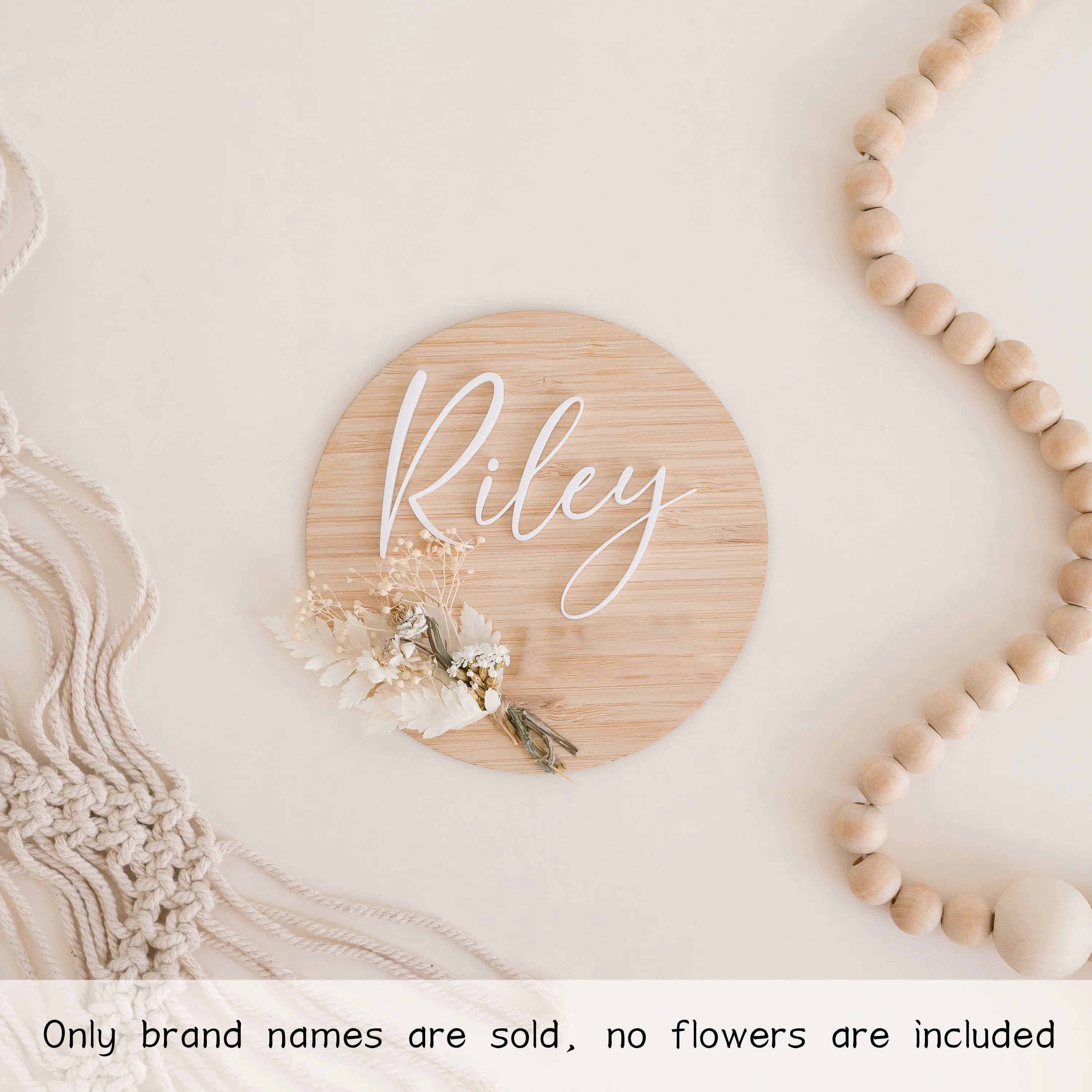 

Детская деревянная акриловая бирка, фото реквизит для новорожденных, с именем и цветами, не входит в комплект