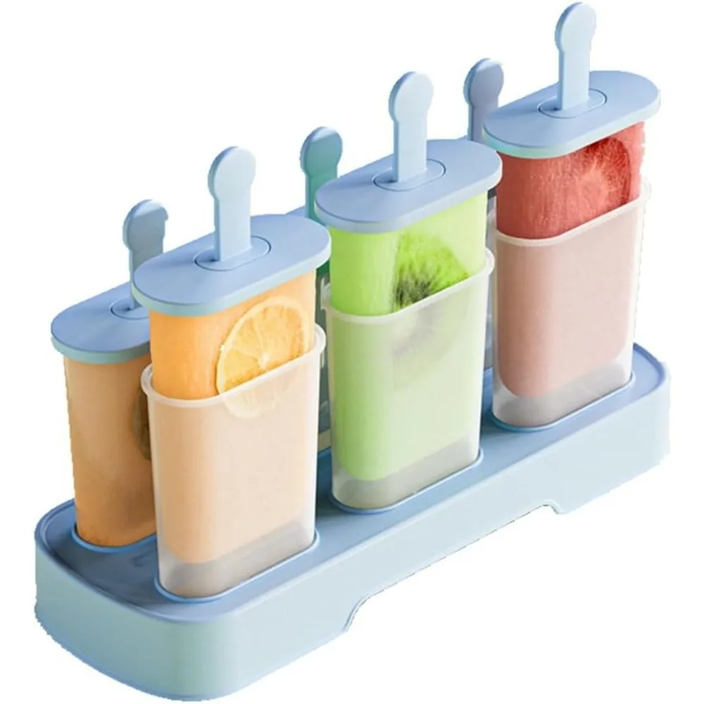 Set 6 Pieces Popsicle Molds Ice Popsicle Maker-BPA Free,Easy-Release Ice Pop Molds Homemade Ice Cream Molds