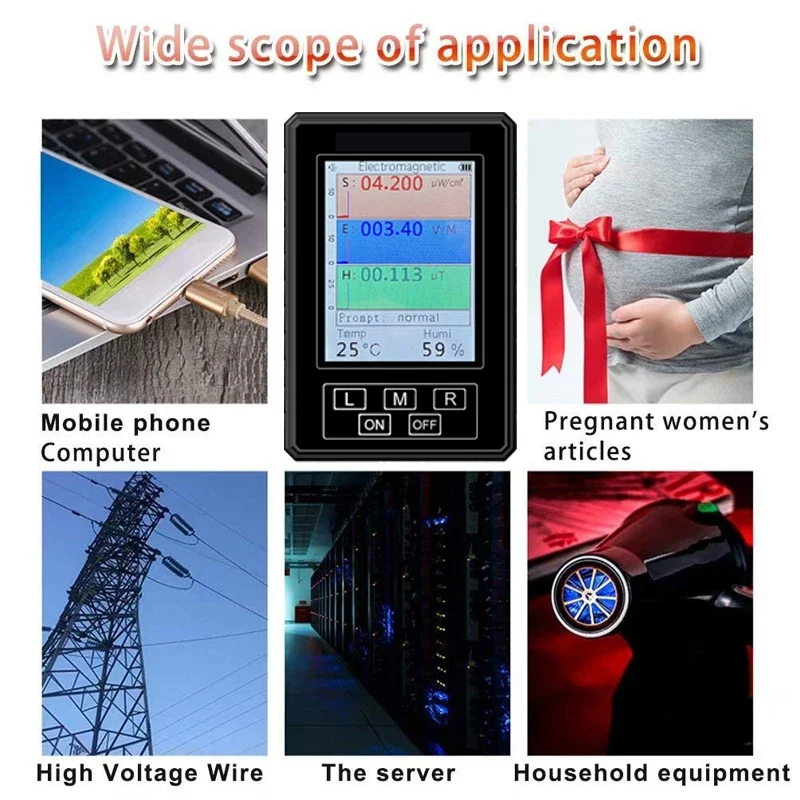 Portable Radiation Dosimeter Monitor Tester EMF Meter XR-2 PRO Handheld Electromagnetic Field Radiation Detector Tester