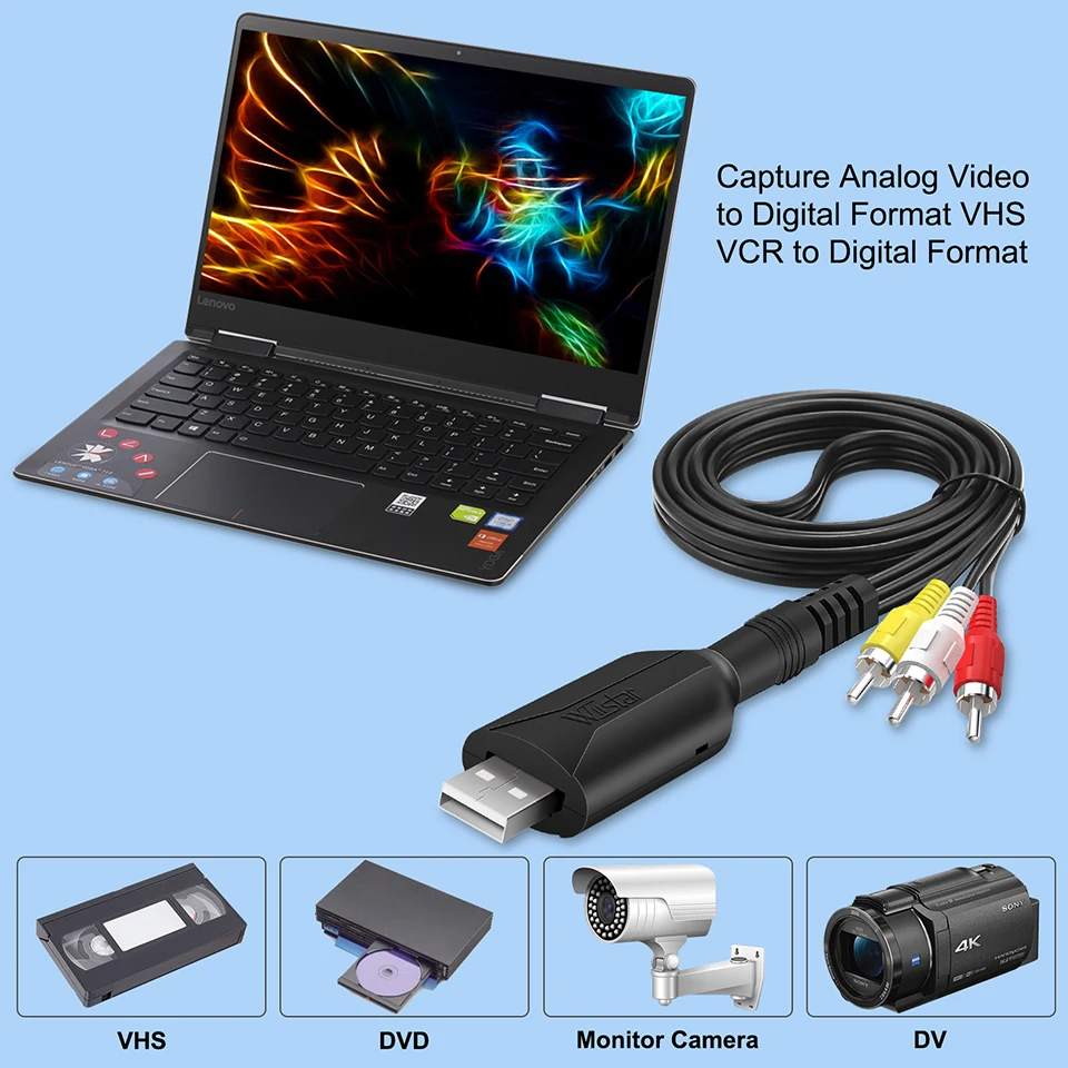 Vhs To Dvd Recordervhs To Digital Converter - Usb 2.0 Video Capture Card  For Win7/8/10