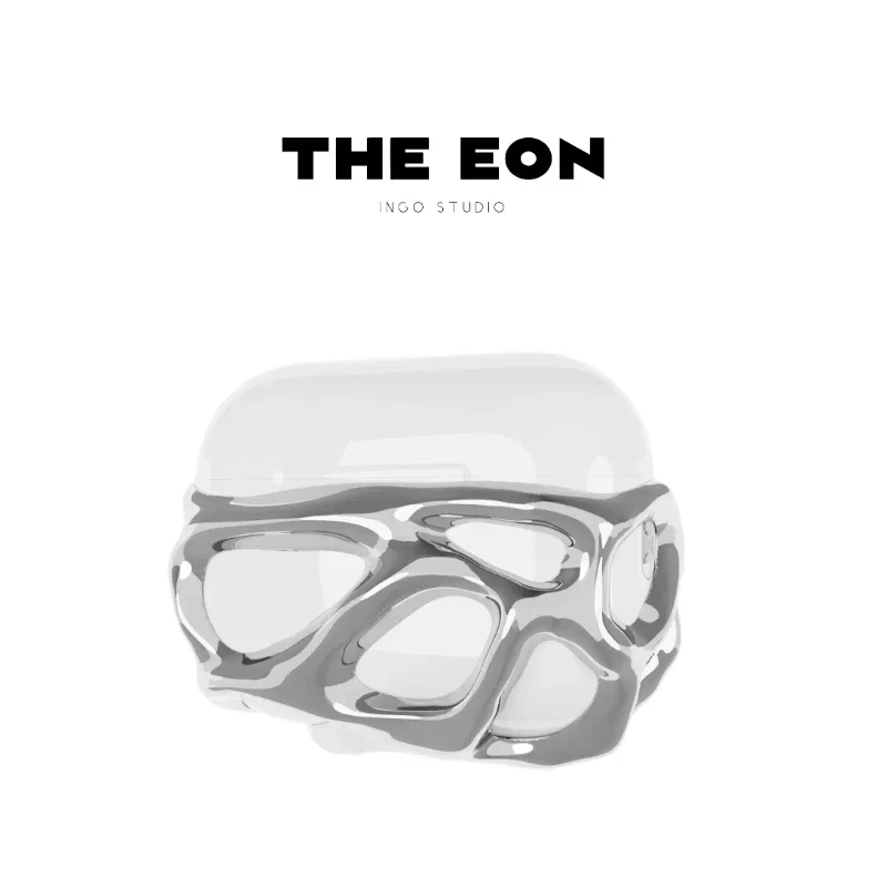 Airpods Pro Case com Design Openwork Original Liquid Mercury Cool Capa Protetora Fone de Ouvido Acessórios Y2k Decoração Presente