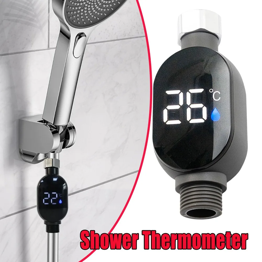 LED Dijital Su Termometresi Duş Musluk Banyo Sıcaklık Monitörü Evrensel Adaptör Banyo Sıcaklık Ölçer Kontrol Cihazı