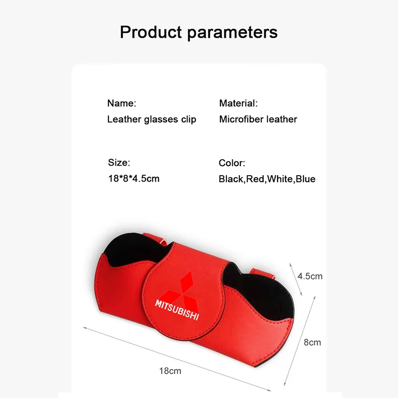 Car Glasses Case Auto Sun Visor Suede Glasses Holder Sunglasses For Mitsubishi Asx Lancer Outlander Pajero Ralliart Car car accessories