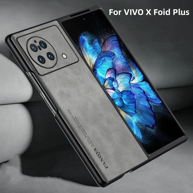 

For VIVO X FoId Plus Case Luxury Leather PU Matte Shockproof Back Cover For VIVO X Foid Thin Fashion Bumper Funda Coque