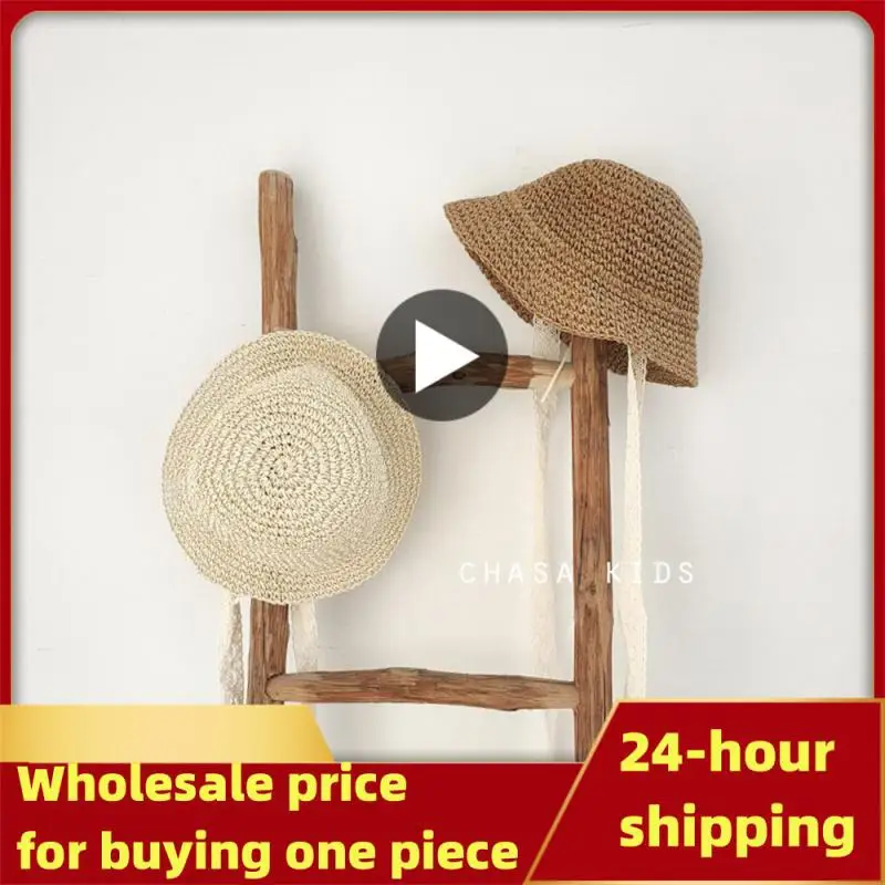 

Fashion Lace Baby Hat Summer Straw Bow Baby Girl Beach Children Panama Hat Princess Baby Hats and Caps for Kids