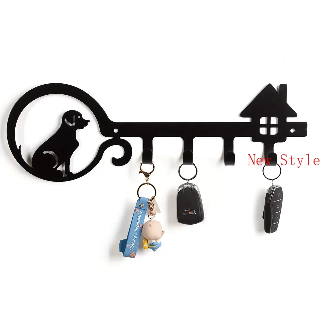 

Декоративная вешалка для ключей, металлический держатель для ключей от собак, 13 дюймов, широкий настенный держатель для ключей, вешалка для пальто, украшение для дома