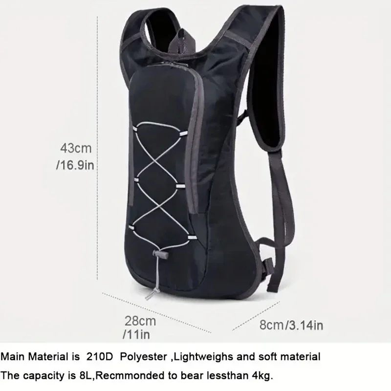 2L Water Bladder Waterproof Sports Backpack Men and Women Drinking Bag Outdoor Cycling Hiking Mountaineering Sports Shoulder Bag 4
