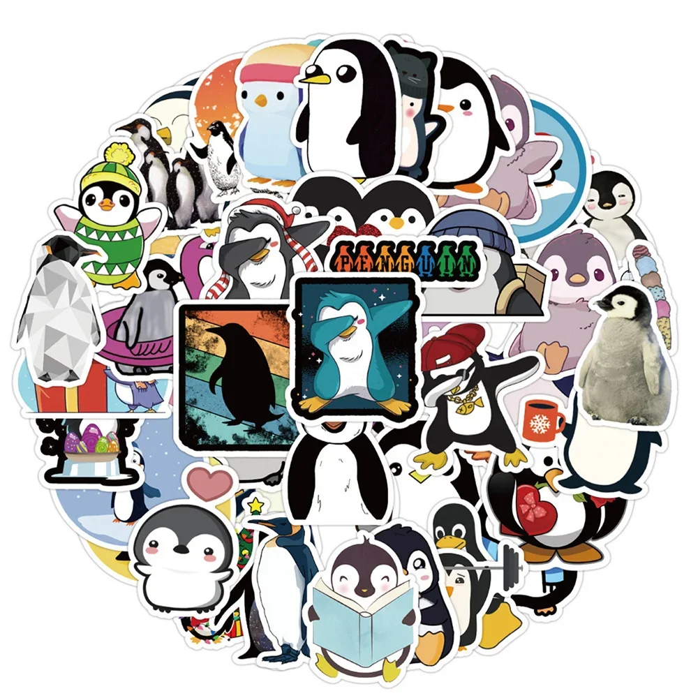 

10/30/50PCS New Cartoon Penguin Animal Personality Creative Sticker Guitar ComputerPhone Skateboard Waterproof Sticker Wholesale