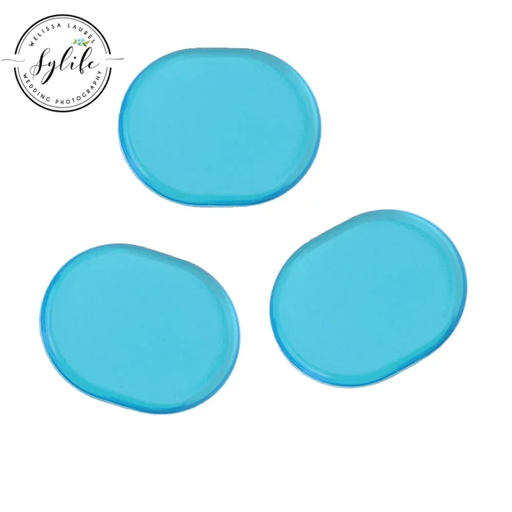 

3.3x2.5cm Blue Color Silicone Oval Shape Rock Band Drum Mute Silencer Pads Pack of 6