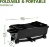 Grill with Rotisserie Grill Kit, Portable Folding Outdoor Charcoal Grill, Stainless Steel Spit Roaster with Motor & Adjustable H 6