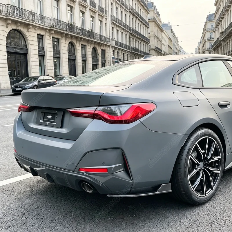 BMW 4 시리즈 G26 M 스포츠 2020 2021 2022 2023 2024 2025 2026 자동차 리어 범퍼 사이드 스플리터 장식 액세서리 키트