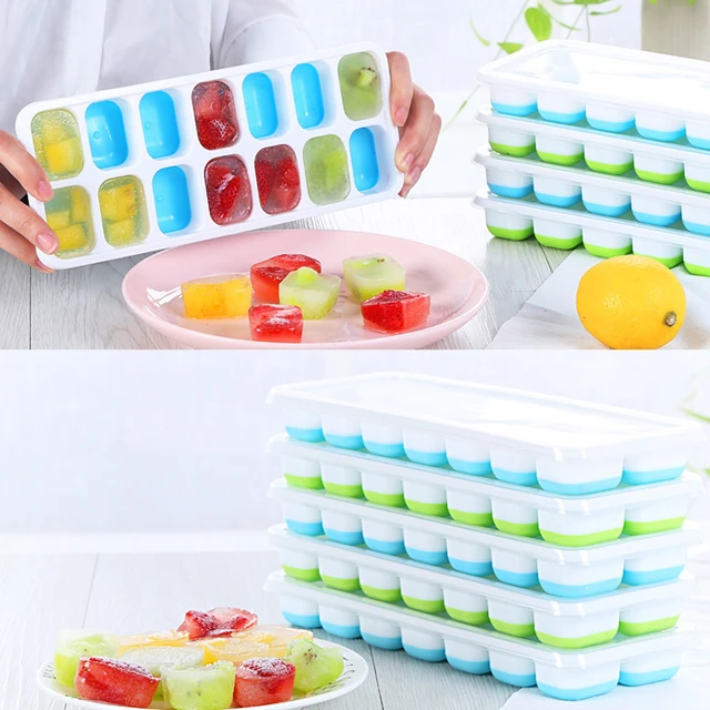 1pc Creative Homemade Ice Block Mold Round Ball Ice Grid with Cover  Household Frozen Ice Block Homemade Ice Box Ice Mold