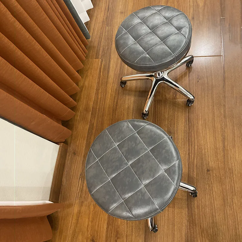 Hairdressing Chair Hair Salon Barber Chairs With Wheels Esthetician Beauty Makeup Lifting Rotating Round Stool Office Furniture
