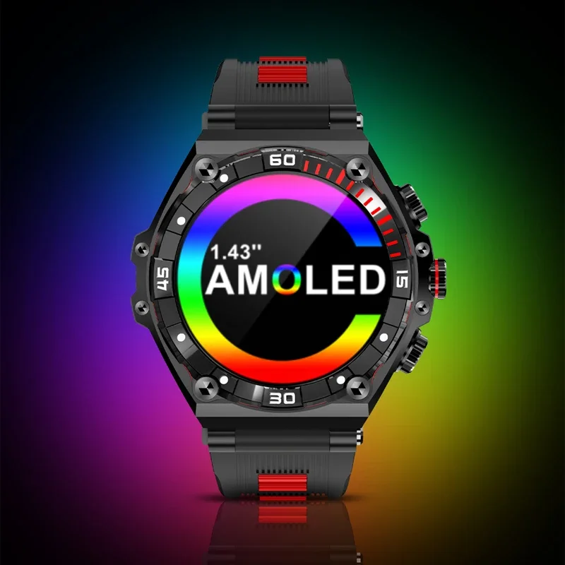 

New 1.43" AMOLED Touch Screen Sport Smart Watch Men 700 MAh Battery Ultra Long Standby Bluetooth Call IP68 Waterproof Smartwatch