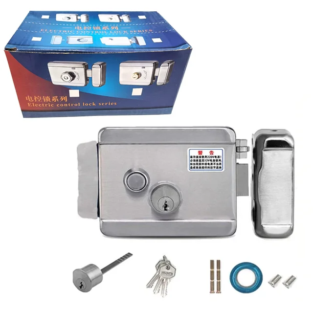 AnjielaSmart Stainless Steel Electronic Control Lock Electric Gate Door Lock support Video Doorphone Intercom System 6