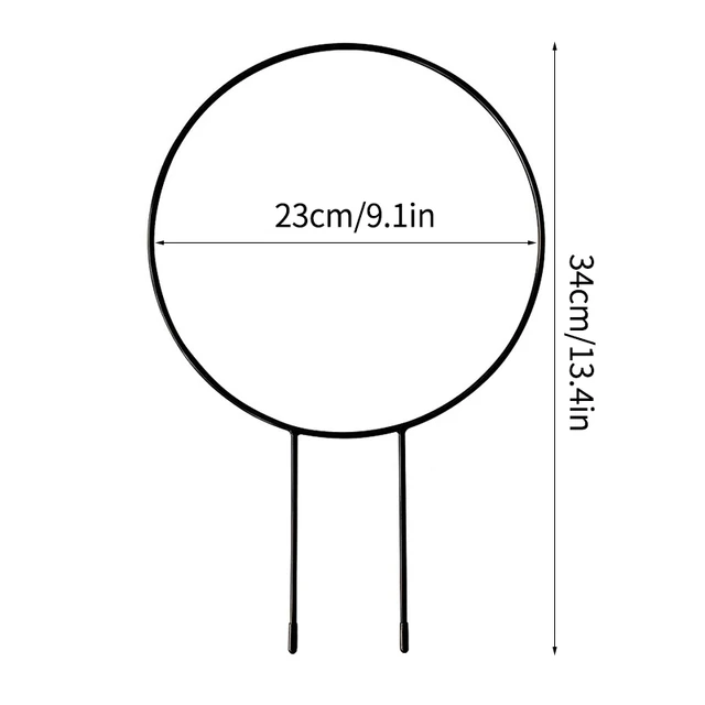 1 Db-Os Növényi Rácsos Támogató Keret Kerek Szőlőmászó Állvány Vaskerti Tartó Tét Szív Alakú Virágkert Dekoráció - Image 6