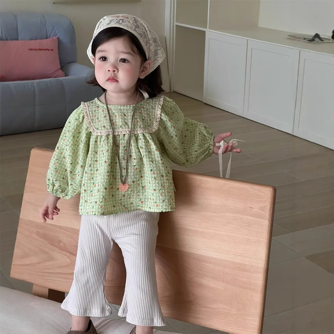 2025 Autumn New Baby Long Sleeve Loose Shirts Cotton Girls Cute Sweet Print Blouse Toddler Casual Plaid Tops Infant Clothes 1 2025 Autumn New Baby Long Sleeve Loose Shirts Cotton Girls Cute Sweet Print Blouse Toddler Casual Plaid Tops Infant Clothes