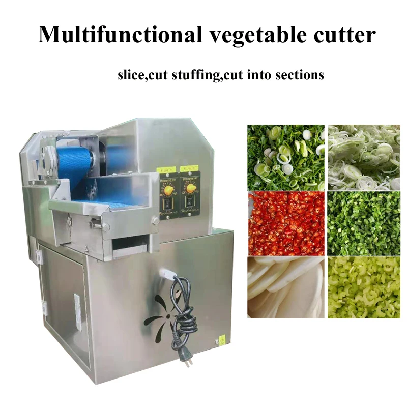 

Industrial Vegetable Cutting Machine Leek Chopper Machine Commercial Electric Slicer Onion Cutter Machine