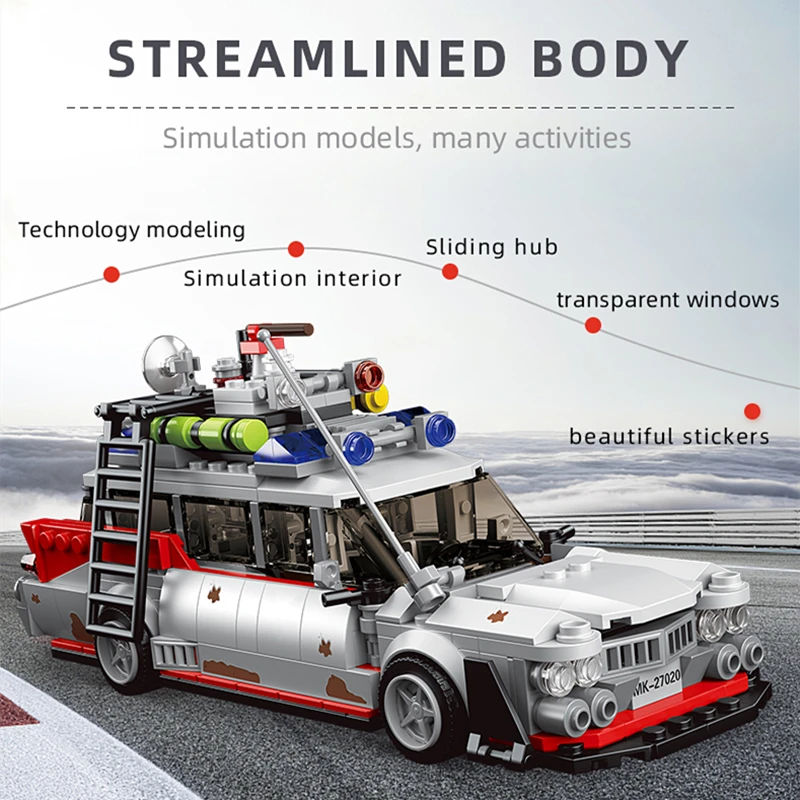 City Technical Super Speed Racing Car Model Building Blocks MOC Mini Movie Vehicle Assembly Bricks DIY Toys For Kids Gifts 3