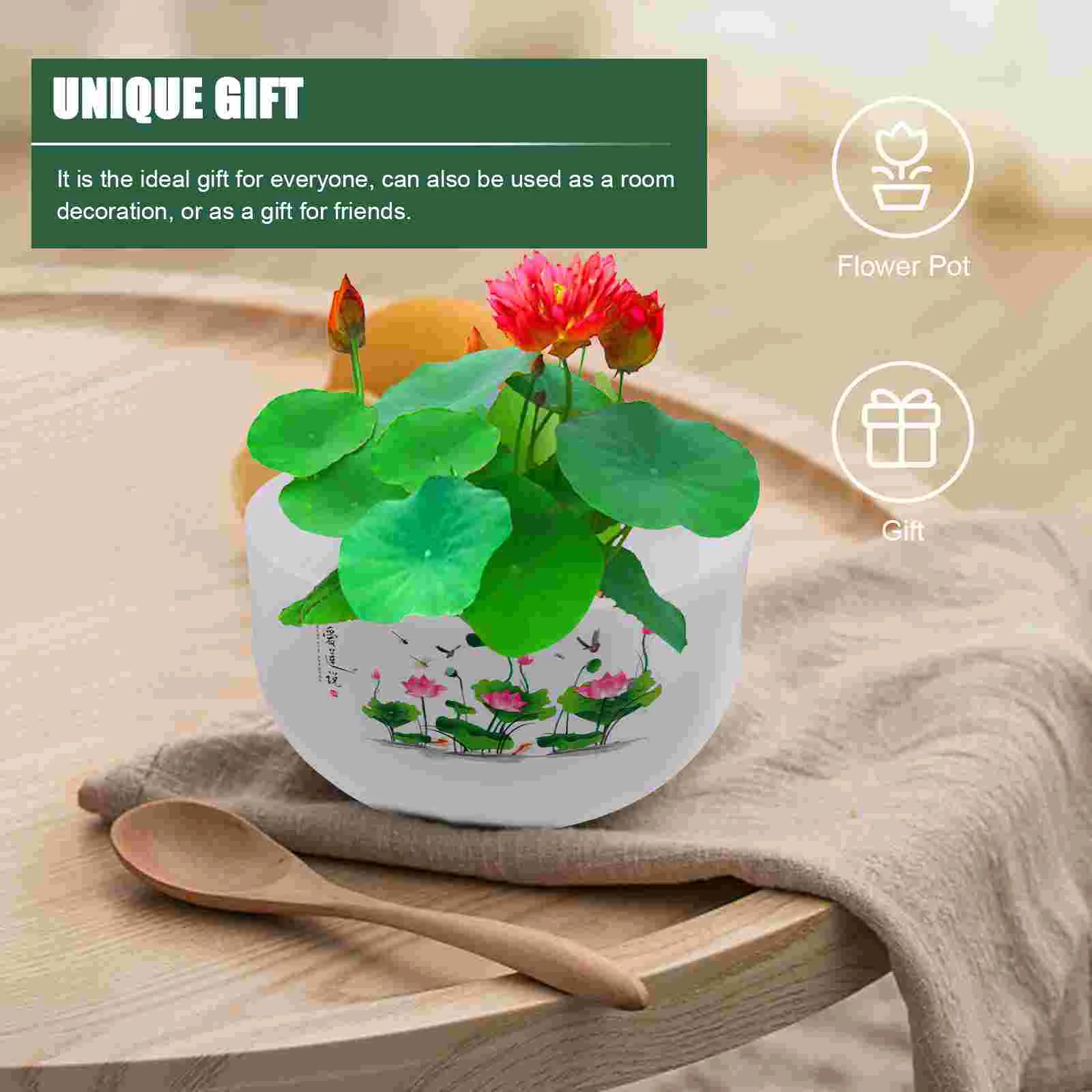 Non-porous Lotus Pot Outdoor Potss Flowerpot Garden Planting Container Desk Plastic Pp