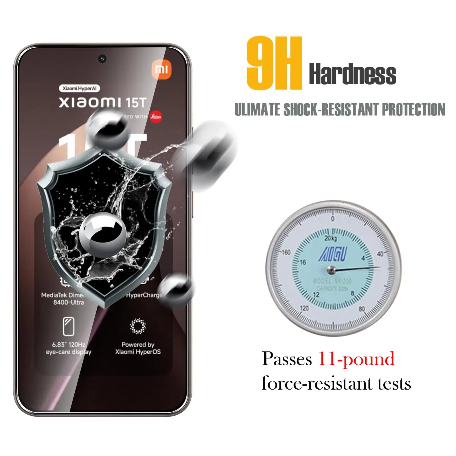 Premium Tempered Glass Screen Protector - 3 Pack, 9H Hardness, HD Clear & Scratch Resistant