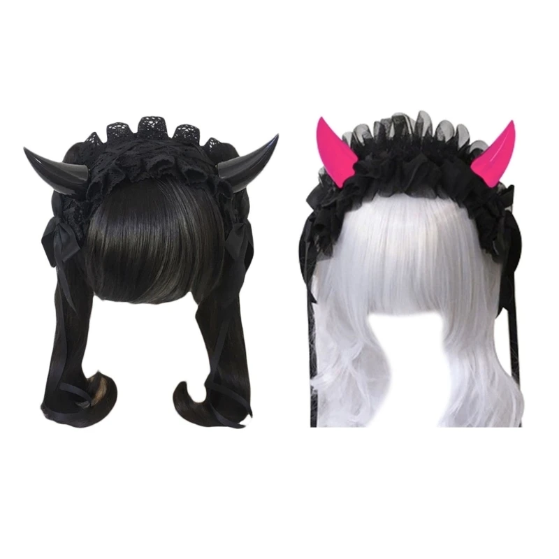 

Women Devil Horn Headband Girls Makeup Hairband Birthday Party Hair Decors