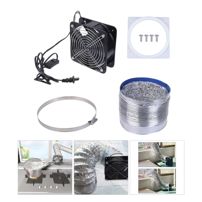 

Smoke Absorber Fumes Extractor Fan Pipe Duct Exhuast Fan Ventilation Fan Soldering Iron Smoke Cleaner with Switches Cable M89B