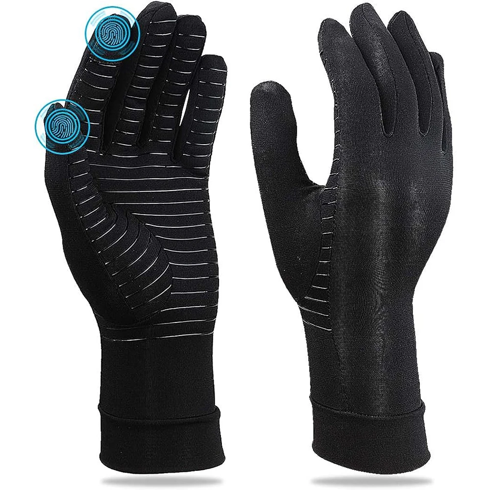 

1Pair Full Finger Copper Arthritis Gloves Men Women Touch Screen Compression Gloves for Work,Arthritis Pain,Swelling,Rheumatoid