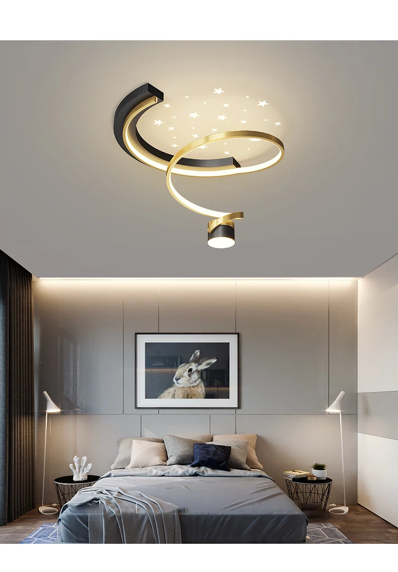 unique chandeliers Modern Round Led Chandeliers For Living Room 2022 New Bedroom Kitchen Modern Ceiling Lamps Home Indoor Spiral Lighting Fixtures flush mount chandelier