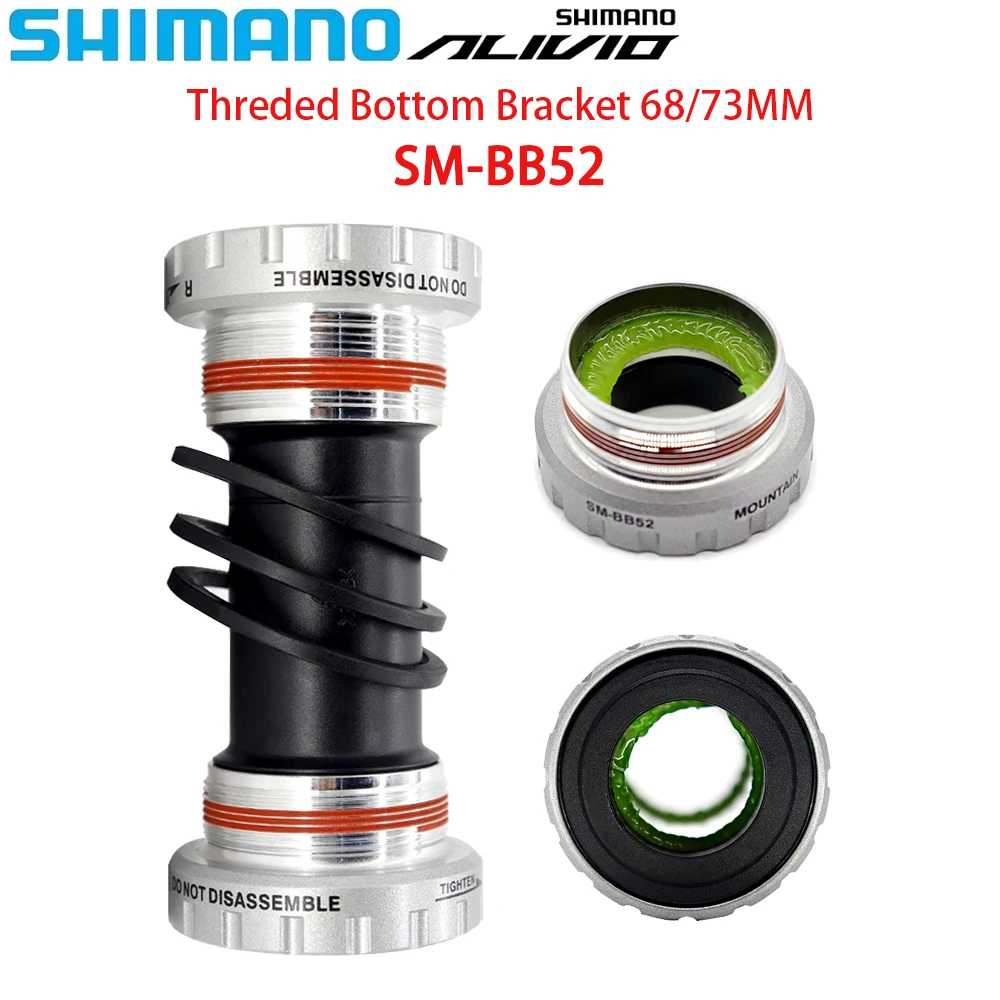 SHIMANO Deore SM BB52 Hollowtech II Mountain Bike Bottom Bracket 68/73mm BB52 Bottom Bracket