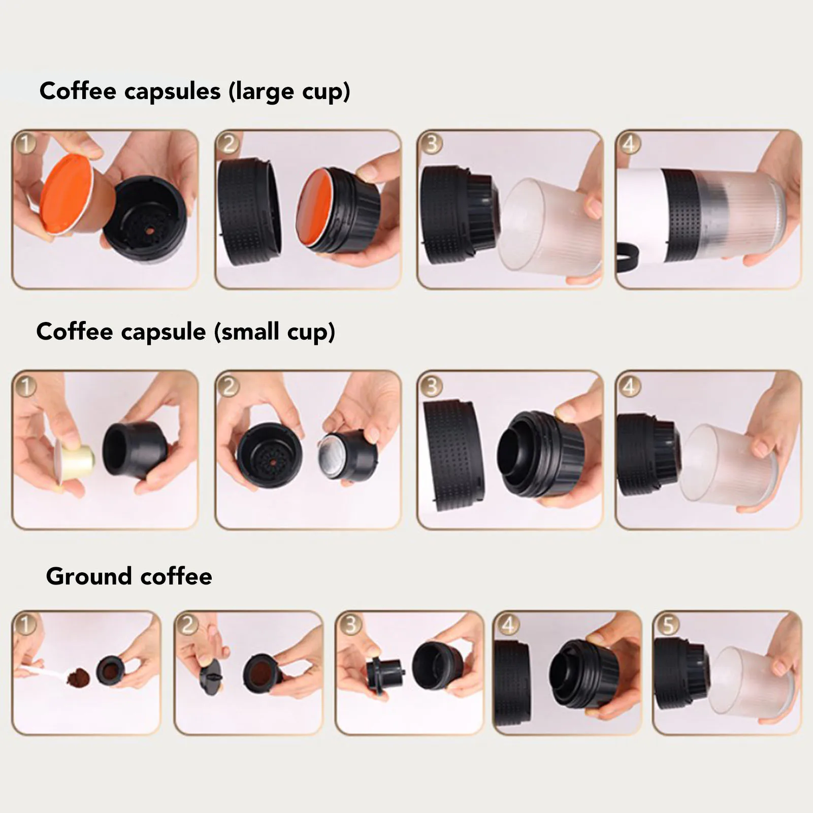 Portable Coffee Maker Fast Heating Easy To Clean 20Bar USB Car Charger Electric Coffee Machine for Outdoor Camping Travel Hiking