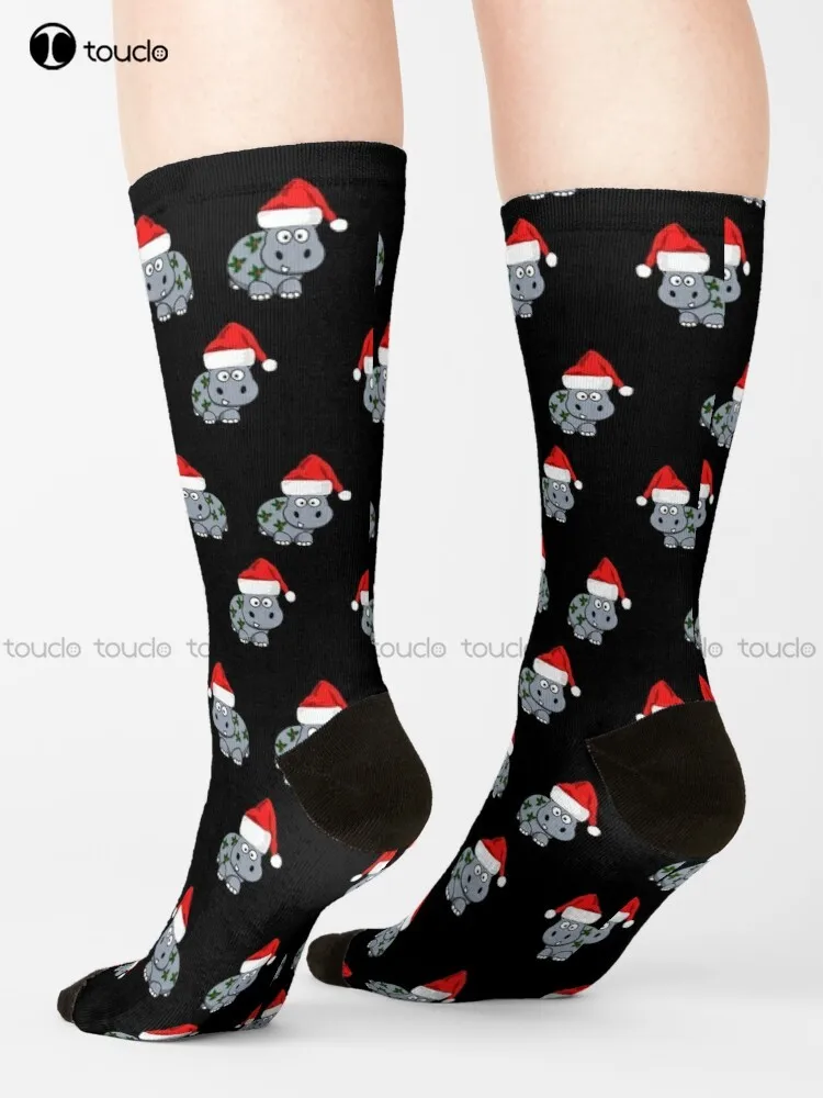 

I Want A Hippopotamus For Christmas Pattern Pack Socks Cute Socks Personalized Custom 360° Digital Print Gift Harajuku Colorful
