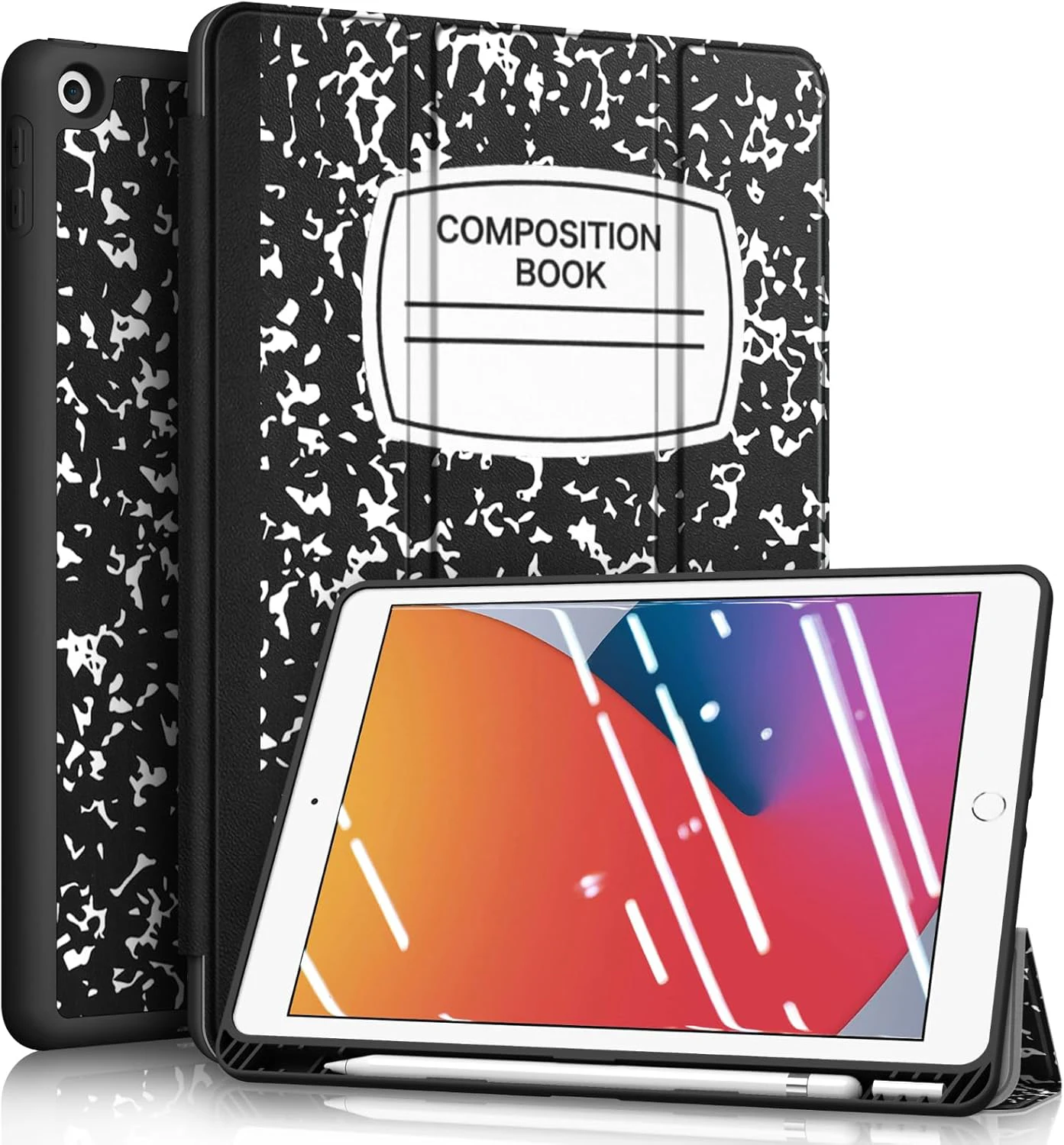Universal Tablet Cover with Pencil Holder - Fits Various iPad Models