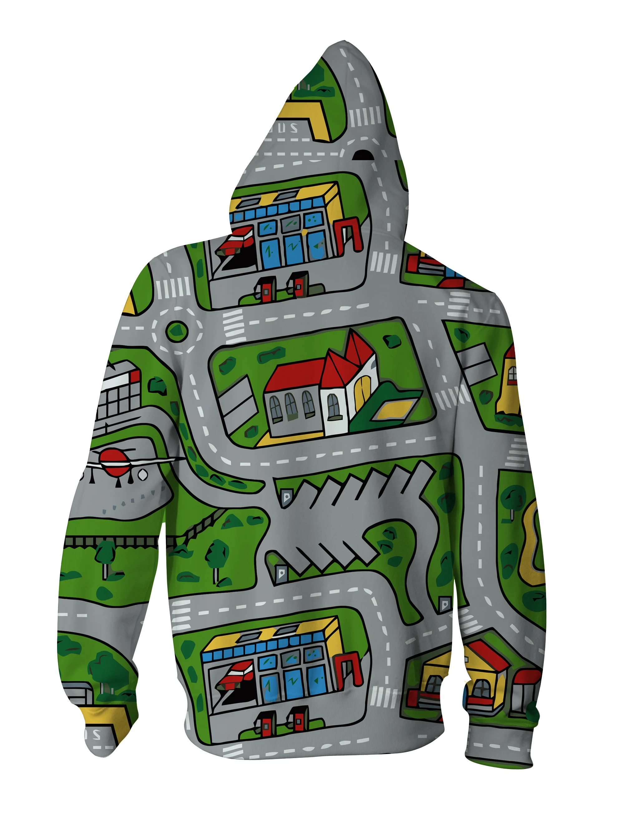 Real US Size Made Subliminal Print On Your Demand Zipper Up Jacket