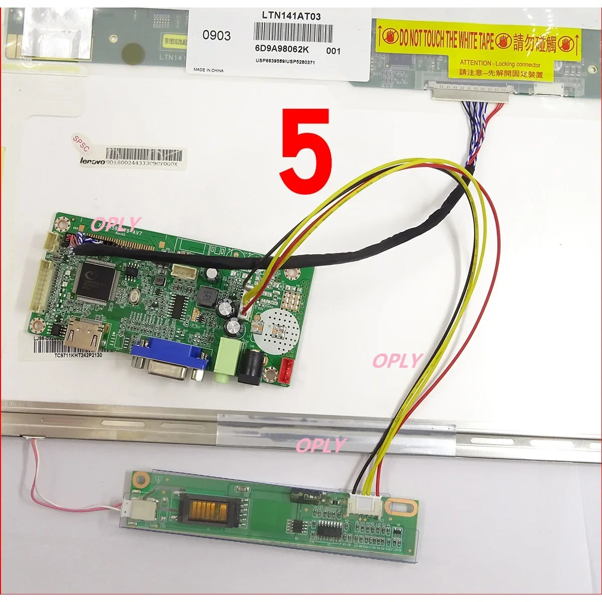 58C 컨트롤러 보드 HDMI 호환 VGA, B141EW04 V4 V5 V7 B141EW04 1280X800 14.1 인치 LCD 패널 스크린 DIY