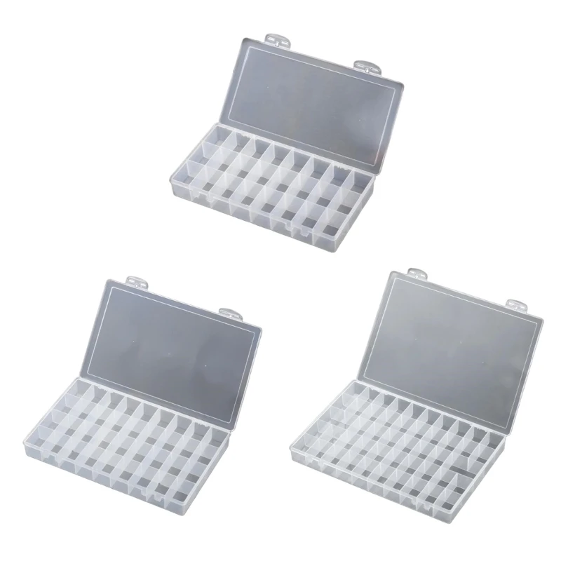 

24 36 48 Grids Paint Organiser Case Jewelry Storage Box Clear Plastic Storage Case for Jewelry Beads Painting DIY Craft Dropship