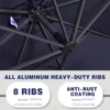 10 Feet Patio Umbrella Outdoor Cantilever Round Umbrella Aluminum Offset Umbrella with 360-degree Rotation for Garde 4