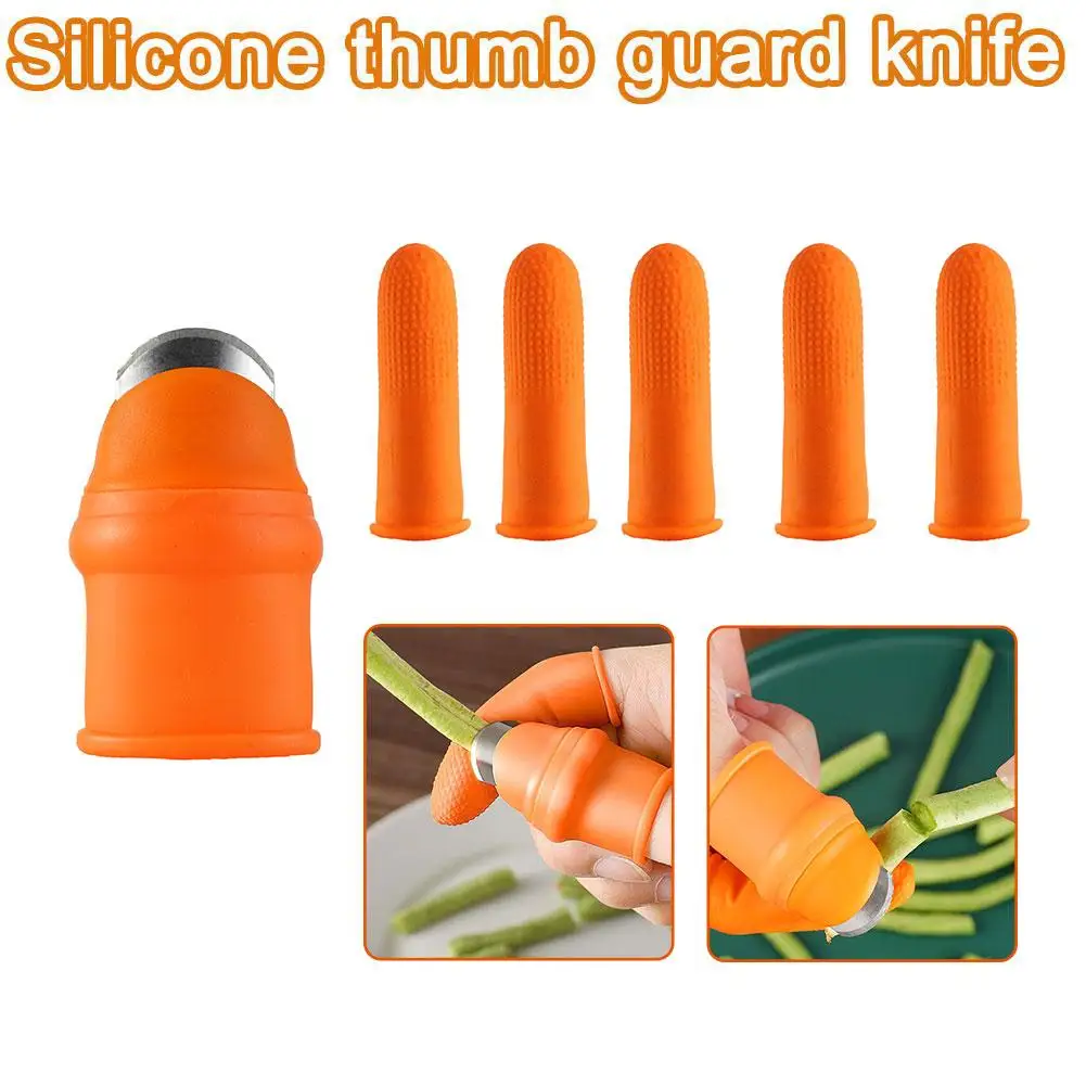 Finger Protector Silicone Thumb Knife Protector Gears Cutting Vegetable Harvesting Knife Pinching Plant Scissors Gloves finger protector finger guard