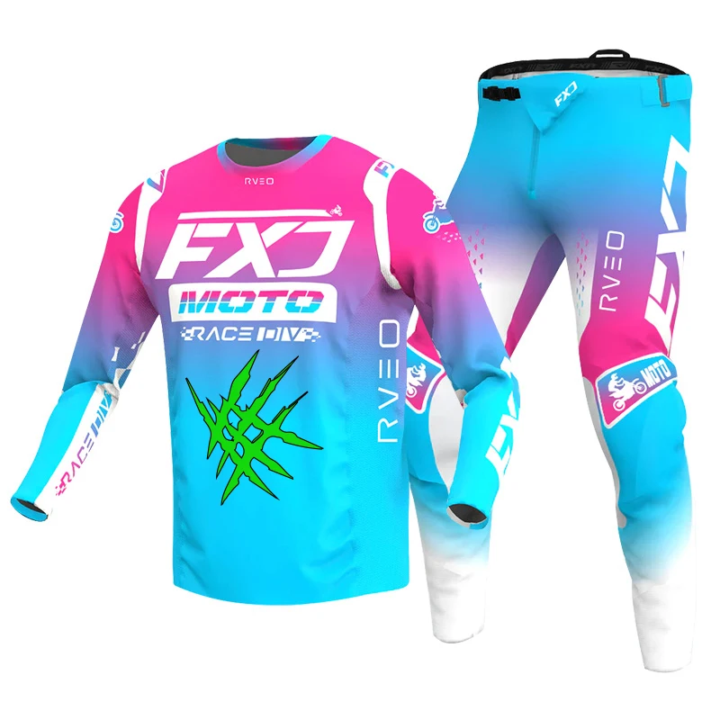 

Трикотажные брюки для мотокросса для мужчин и женщин, комбинированный костюм для гонок, для внедорожников, MX DH, BMX, ATV, горных велосипедов, эндуро