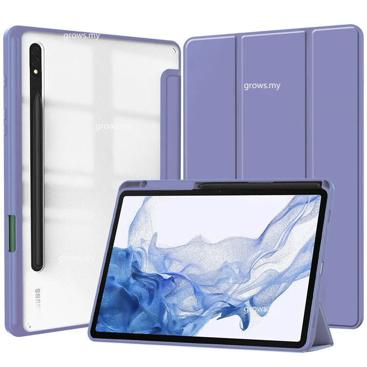 

Acrylic Case For Samsung Tab S9FE+ Plus Cover A9+ 2023 S7 FE S8 Plus S7 Plus 12.4 S9 S8 S7 11 S6 Lite 10.4 A8 With Pencil Holder