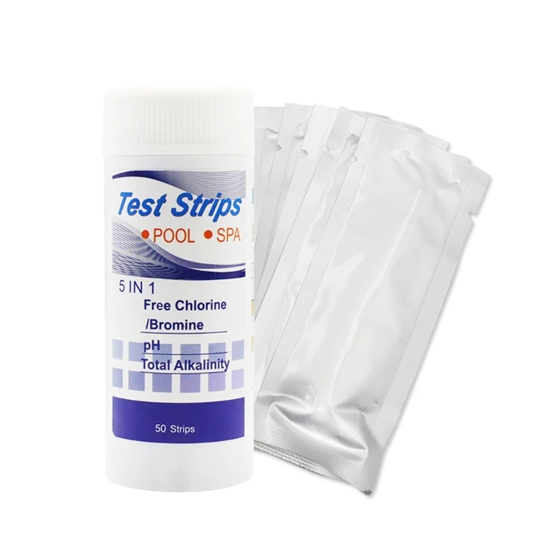 

C63B Water Test Strips 5-in-1 Swimming Pool Hot Spring Water Testing Drinking Water